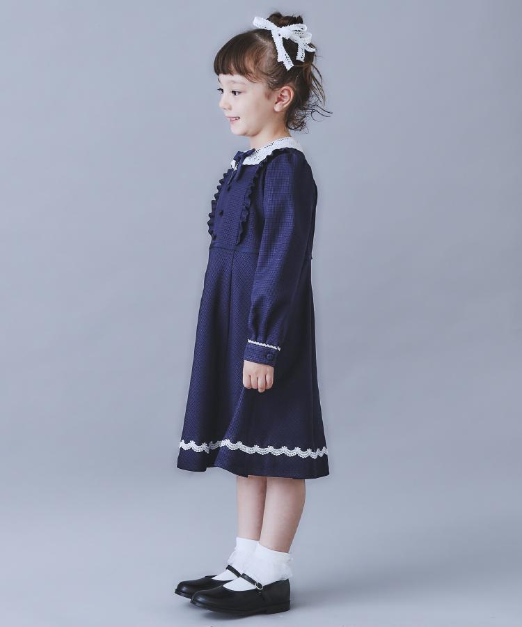 120-130】ネイビーフォーマルワンピース/入園・卒園・入学（ミドル