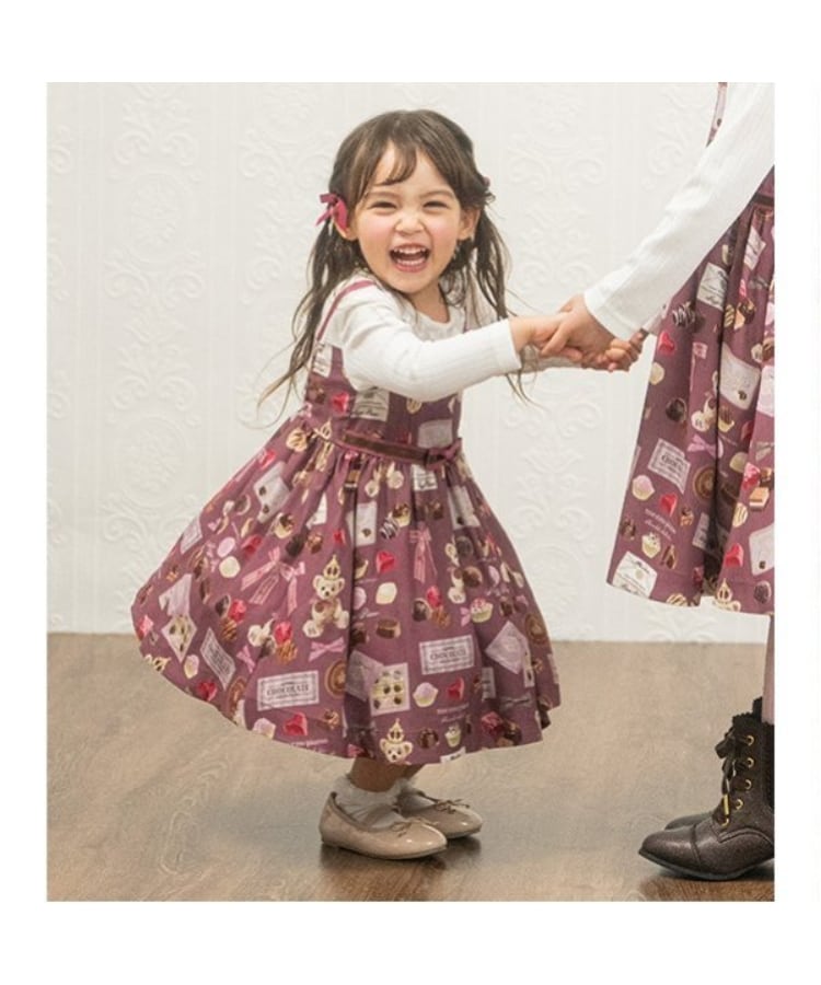 ボンボンショコラ柄 ドッキングワンピース（その他） | mezzo piano