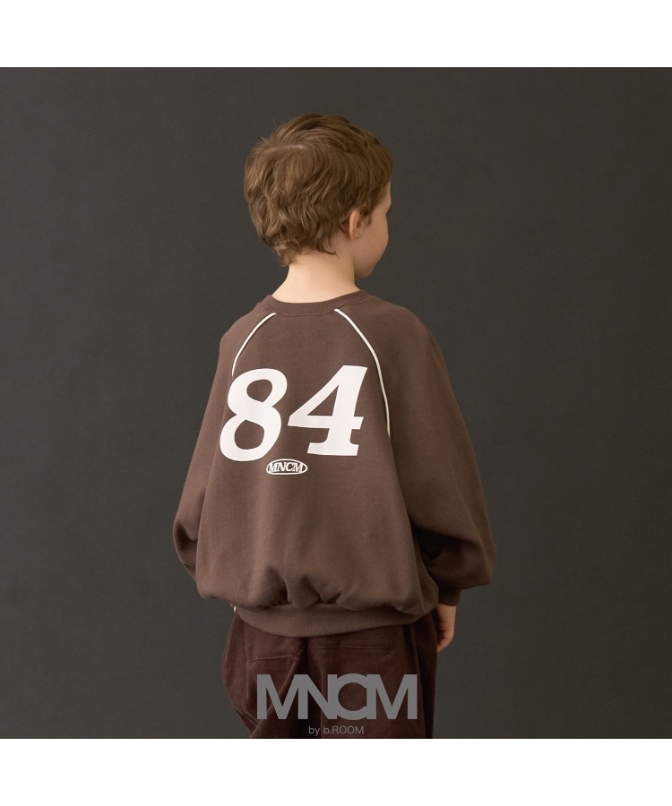 MNCM】【毛玉バイバイ裏起毛】ラグランパイピングビッグスウェット