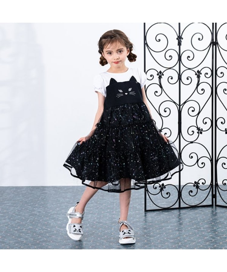 ANNA SUI mini アナスイミニ ネコカットワンピース 140 ネコカット