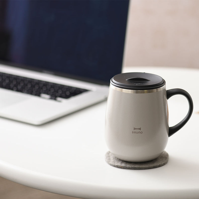 送料込み】BRUNO（ブルーノ） 蓋つきステンレスマグ tall グレージュ