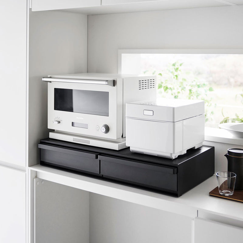 TOWER（タワー）ツーウェイキッチン家電下引き出し＆スライドテーブル