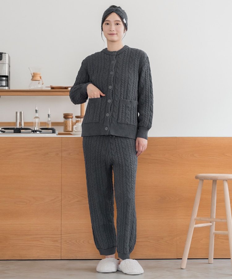 SUKALA HOME】リラックスフィルセラケーブルカーディガン(M・Lサイズ