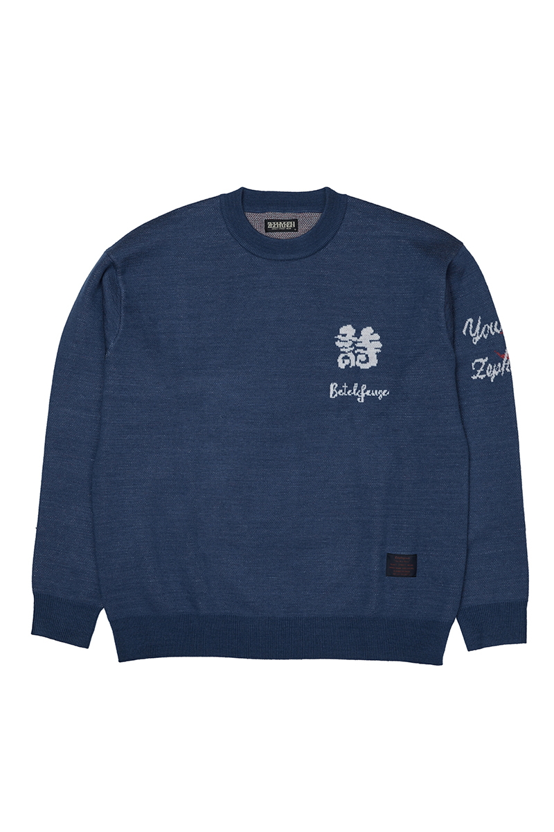 Zephyren Online Store / 優里xZEPHYREN -Betelgeuse- JACQUARD KNIT BLUE