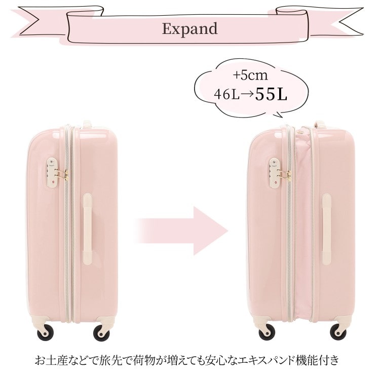 Jewelna Rose トロトゥール キャンディポケットスーツケース Mサイズ