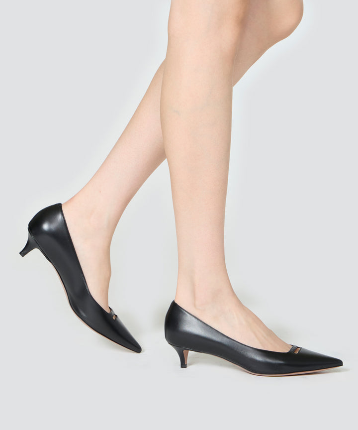 PELLICO | アネッリ スムース パンプス 3.5cm BLACK - アマン