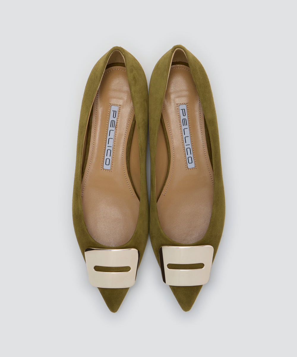 PELLICO | アネッリフィッビア スウェード パンプス 1.0cm OLIVE