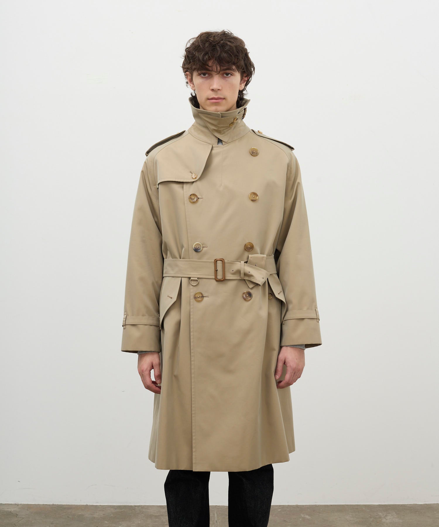 TRENCH COAT / COTTON GABARDINE BEIGE – ANATOMICA OFFICIAL ONLINE STORE