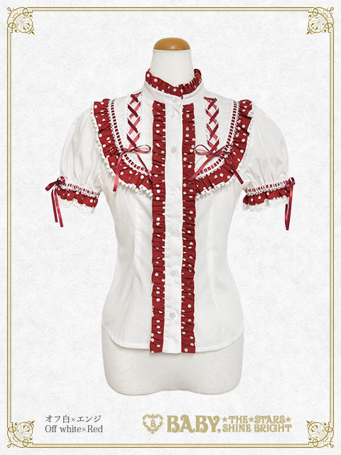 Milky Dot♡立ち襟半袖ブラウス – BABY, THE STARS SHINE BRIGHT