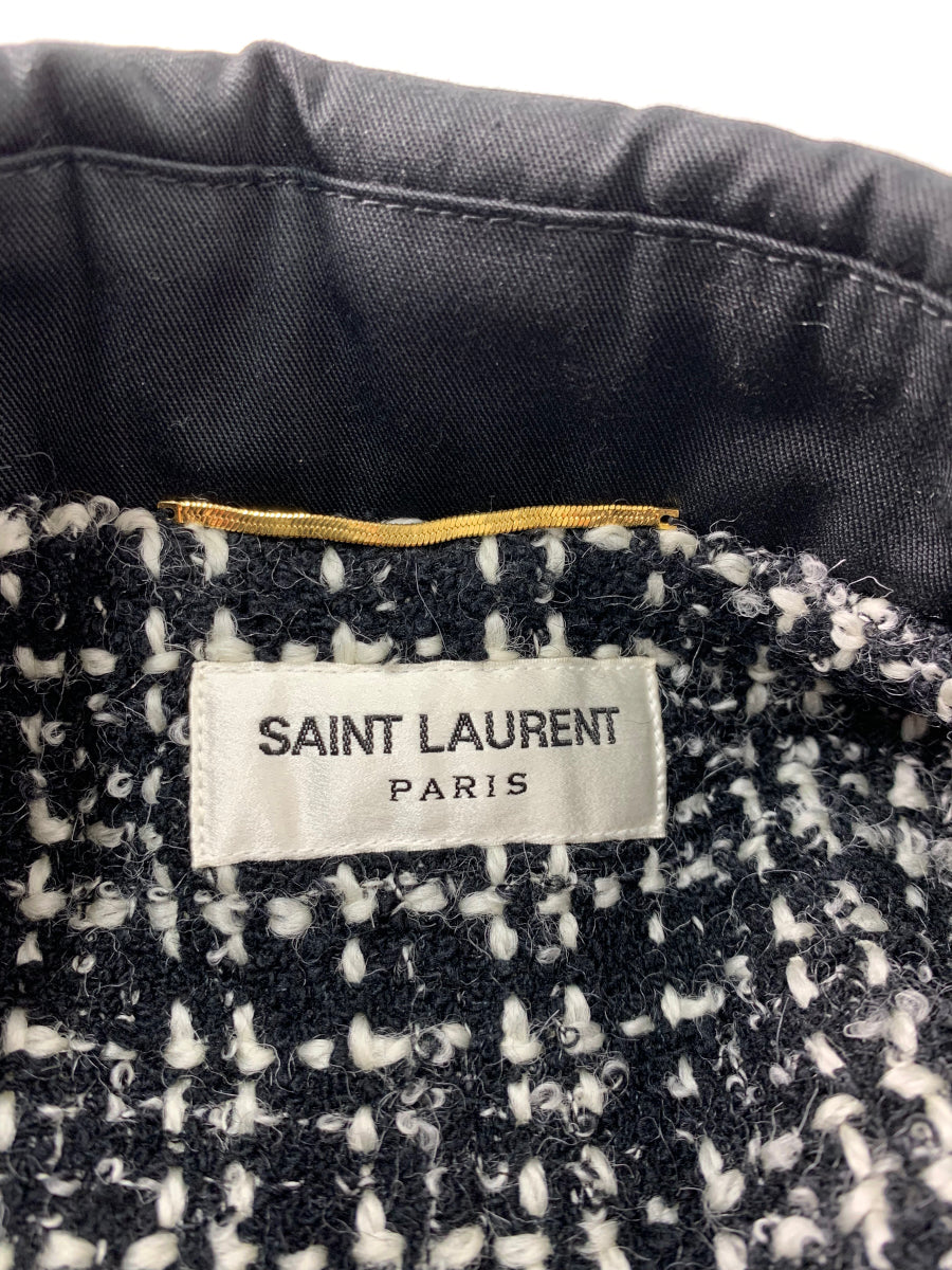 サンローランパリ トレンチコート 34 ブラック ツイード IT6KG3AWLFEL