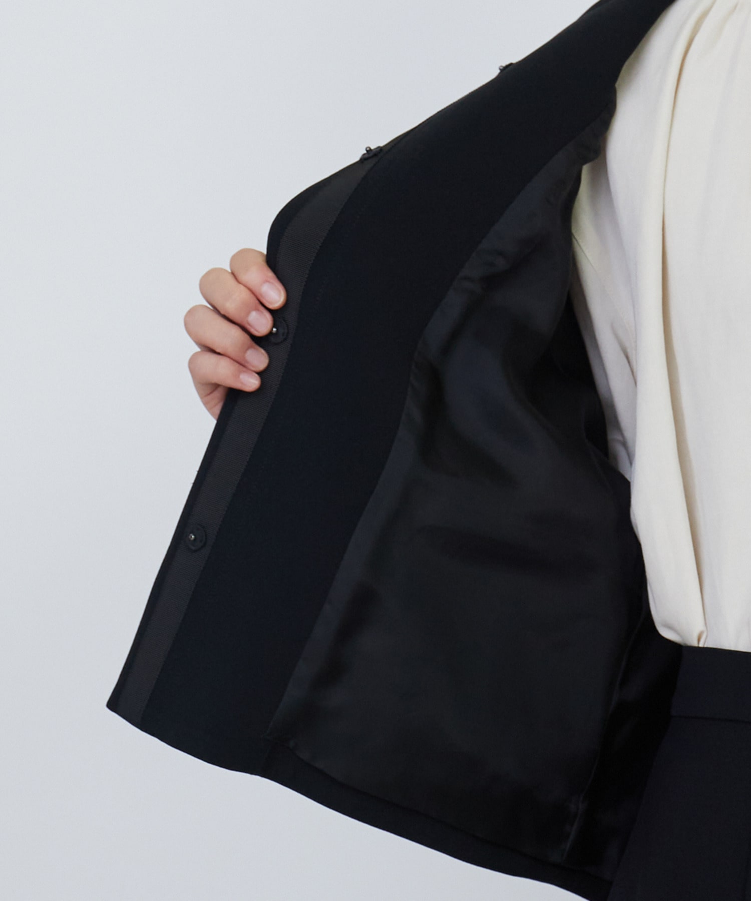 セットアップ】エコダブルクロスノーカラージャケット｜BIGI online