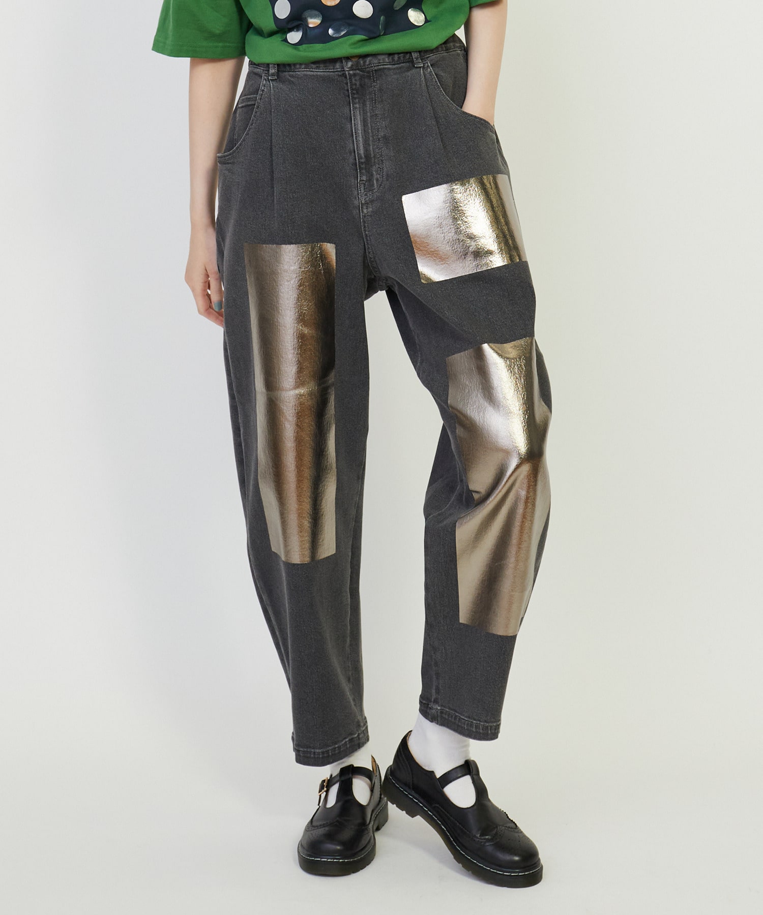 フラフェス 箔プリント加工デニム パンツ｜BIGI online store - ビギ