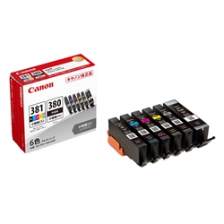 純正】キヤノンプリンター用 インクタンク BCI-381 (BK/C/M/Y)+インク