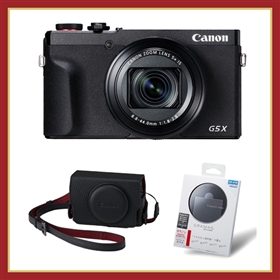 販売終了】PowerShot G5 X Mark II＋ケース＋液晶保護ガラスセット