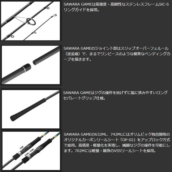 オリムピック オフショアロッド プロトンサワラゲーム 25GPTNS-742ML