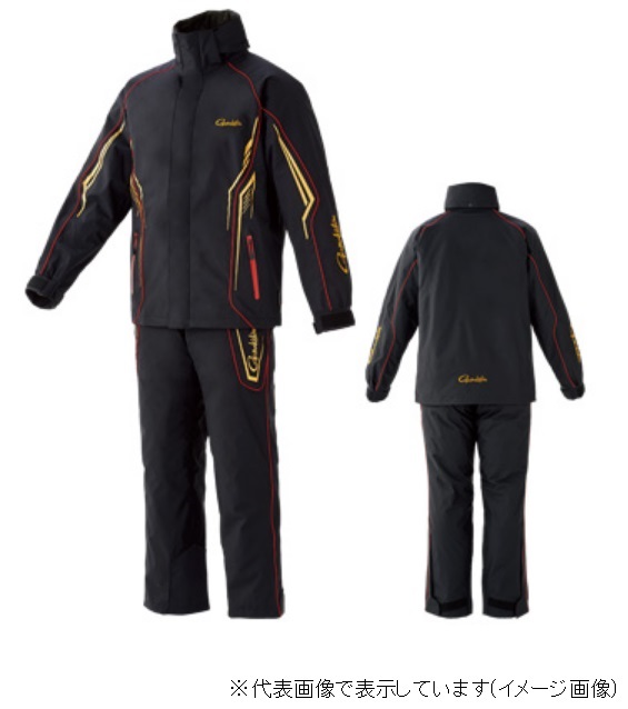 がまかつ GM3525 オールウェザースーツ ブラック／ゴールド L