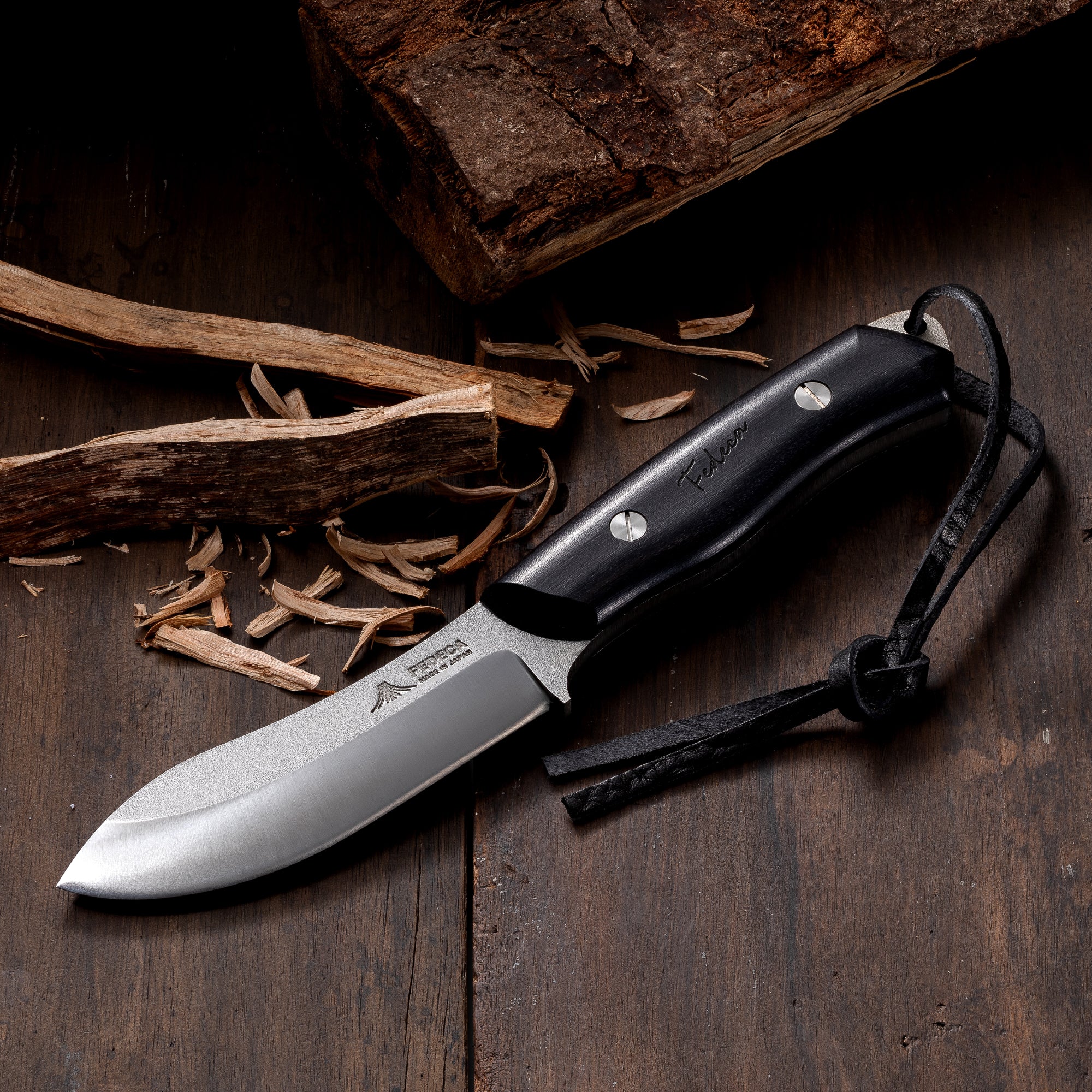 FEDECA ブッシュクラフトナイフ プレーンブラック 24,200円【001077】