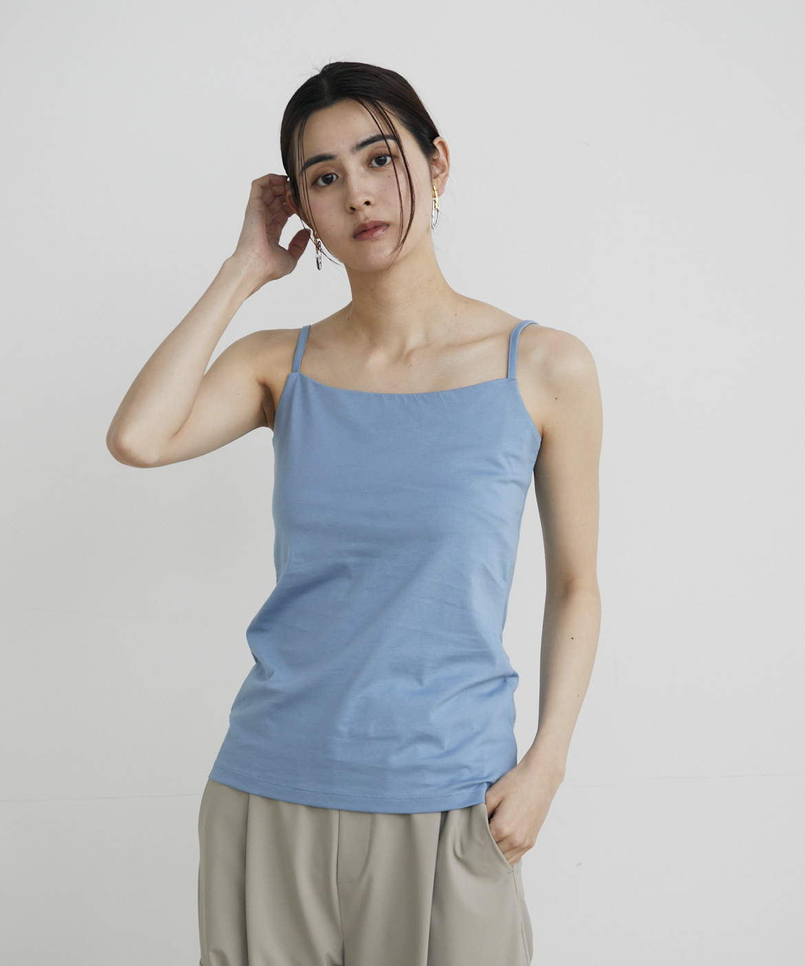 キャミソール《スビン綿MIX天竺/A-GIRL'S 》｜INED（イネド