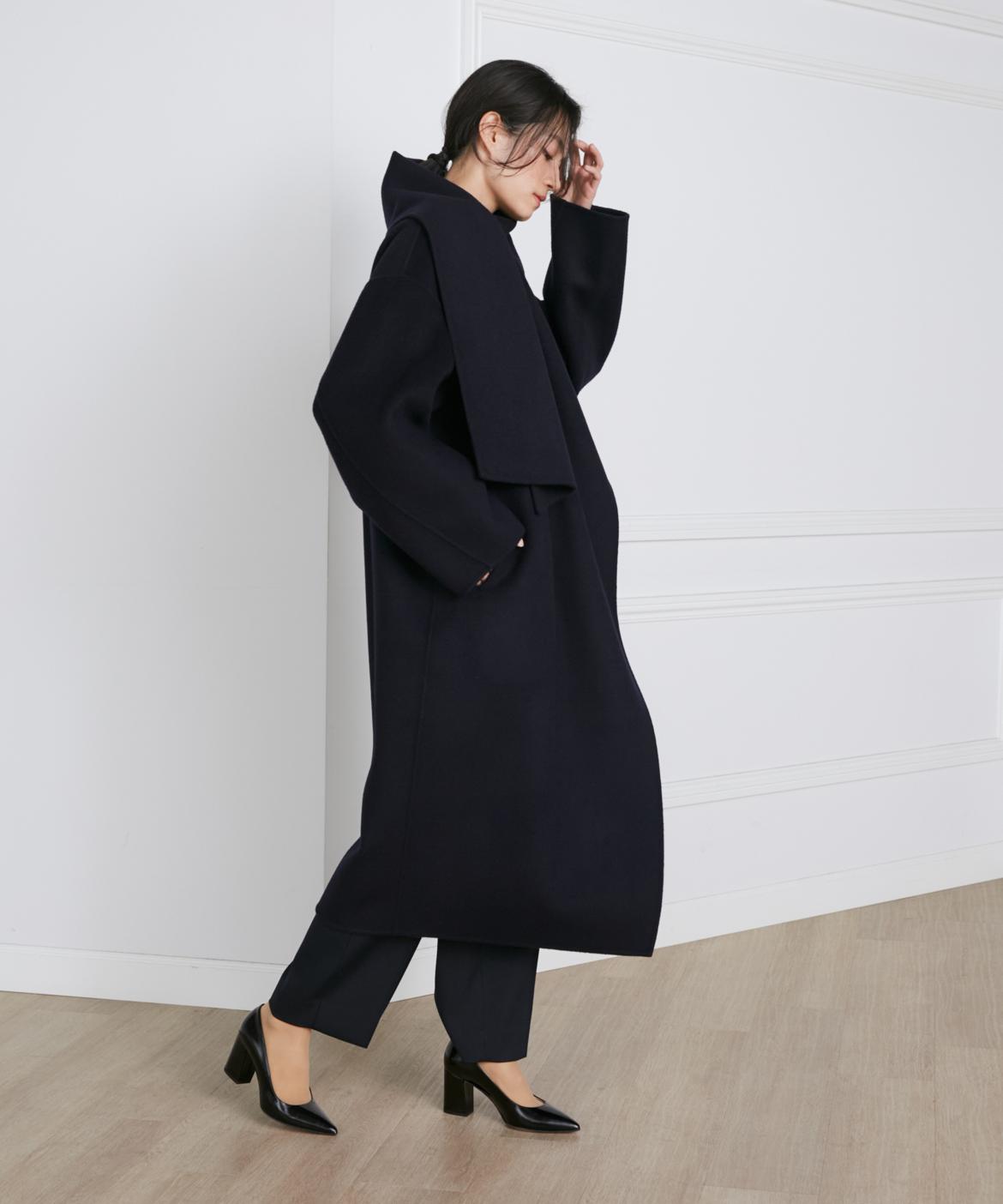 ストール風ラップリバーコート《la veille by SUPERIOR CLOSET》｜INED