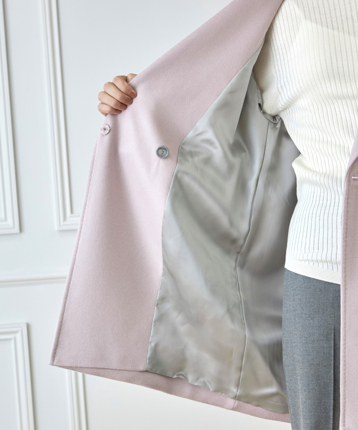 WEB限定》カシミヤ100%ミドル丈コート｜INED（イネド）｜フランドル