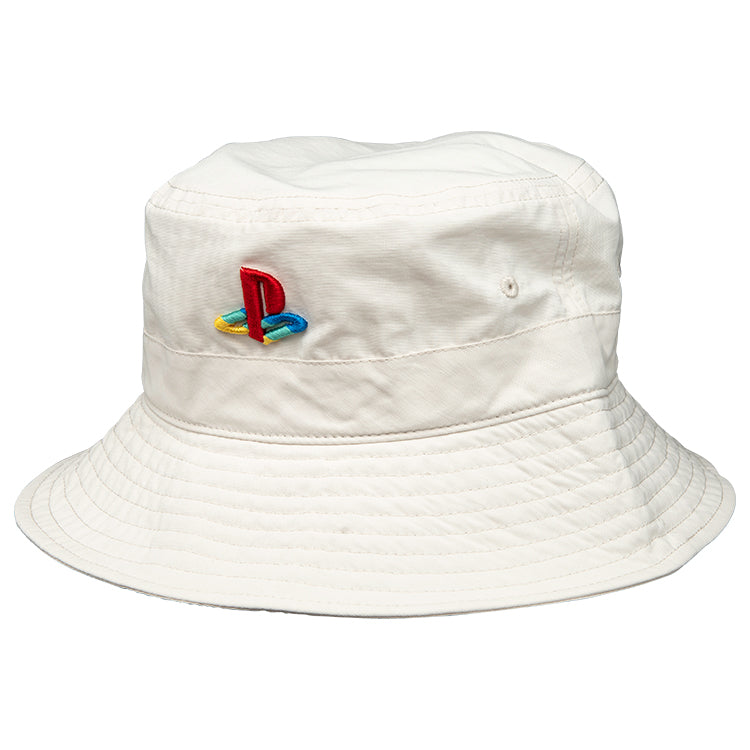 Heritage 3D刺繍バケットハット / PlayStation™ ホワイト – GRAPHT