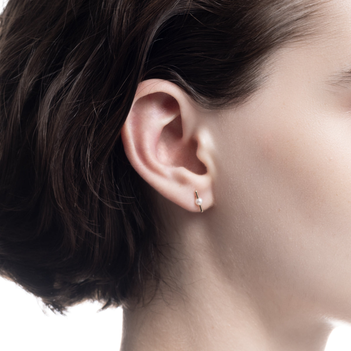 SPEAR ドアノッカー ピアス Lサイズ / スモーキークォーツ＆カーネリアン