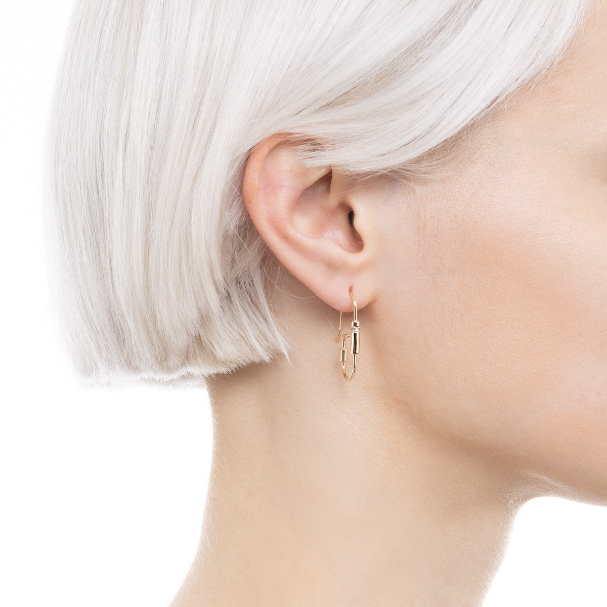 MIRÓ ダイヤモンド シリンダー ピアス