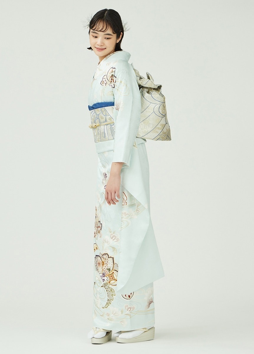 振袖 ハレスミ横桜‐水色‐（ご予約受注品） | 振袖 | やまとオンライン