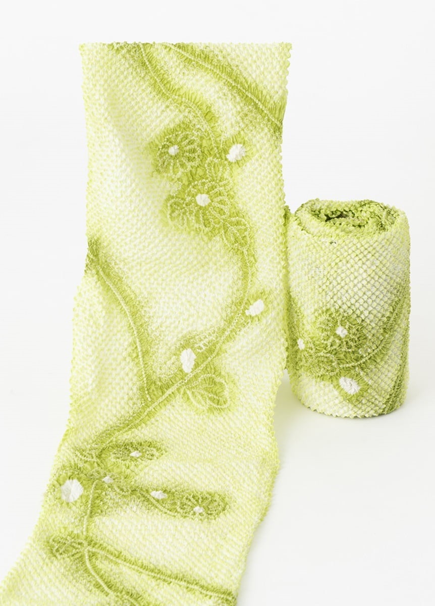 ゆかた 有松鳴海絞り 菊花 黄緑 | 浴衣 | やまとオンラインストア