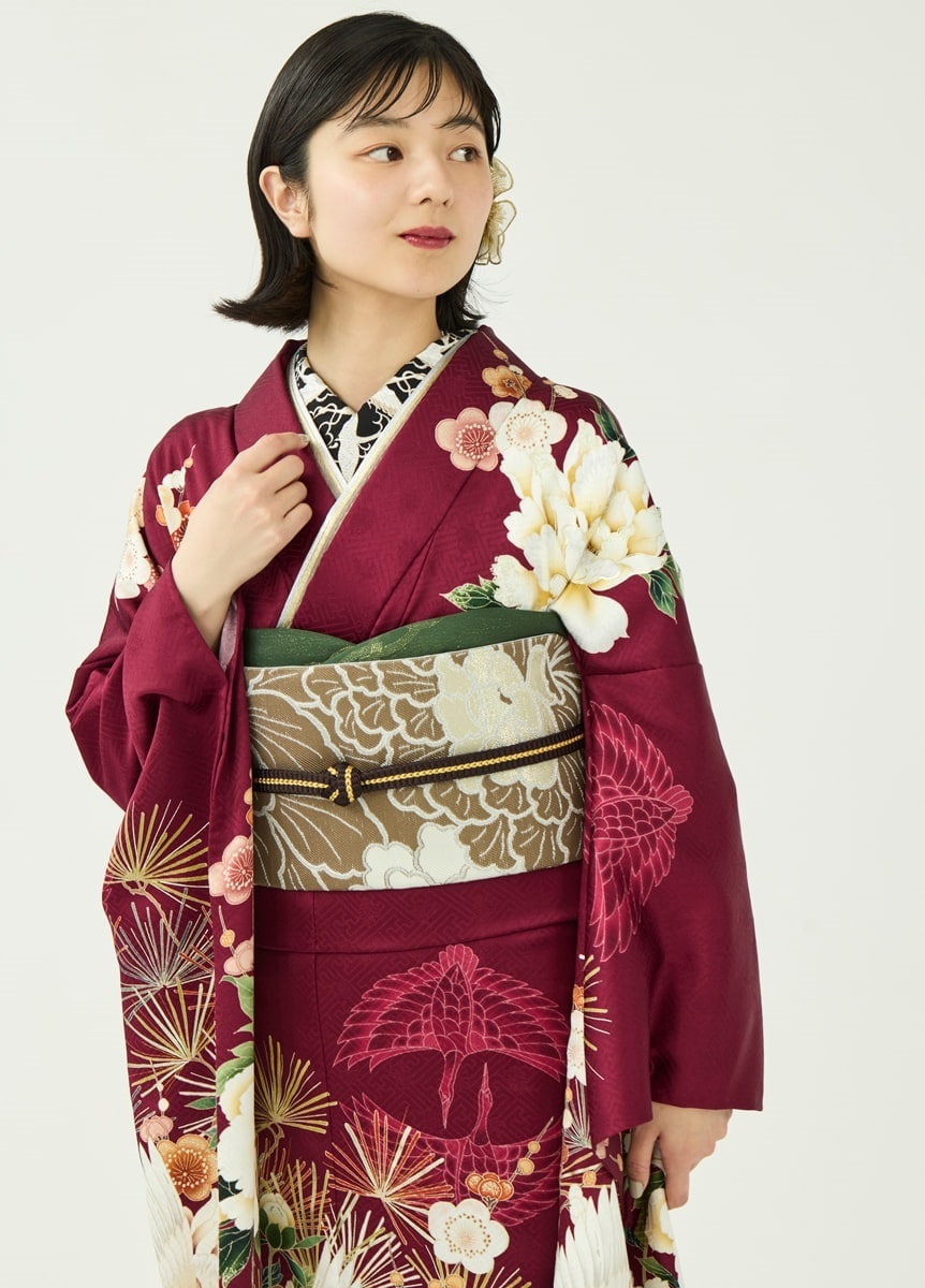 504z12,408y2,小物類,503uu5,レース半衿☆振袖 金駒刺繍 刺繍半衿 梅