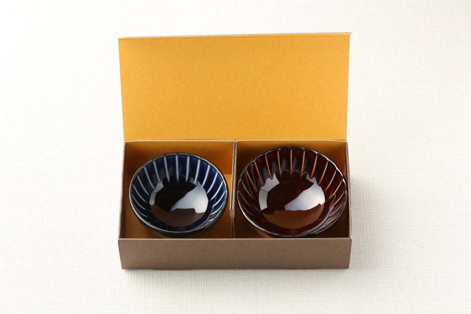 ぎやまん陶 カロリー茶碗 ペアセット （ギフトBOX入り） – カネコ小兵