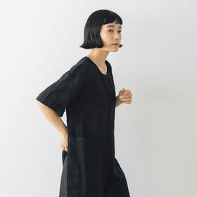 SALE】 fog linen work ルミ ジャンプスーツ ブラック ｜くらすこと