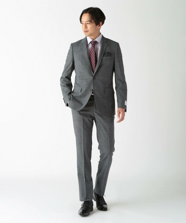 TWグレンチェックスーツ（同素材ベストあり）｜メンズファッション通販