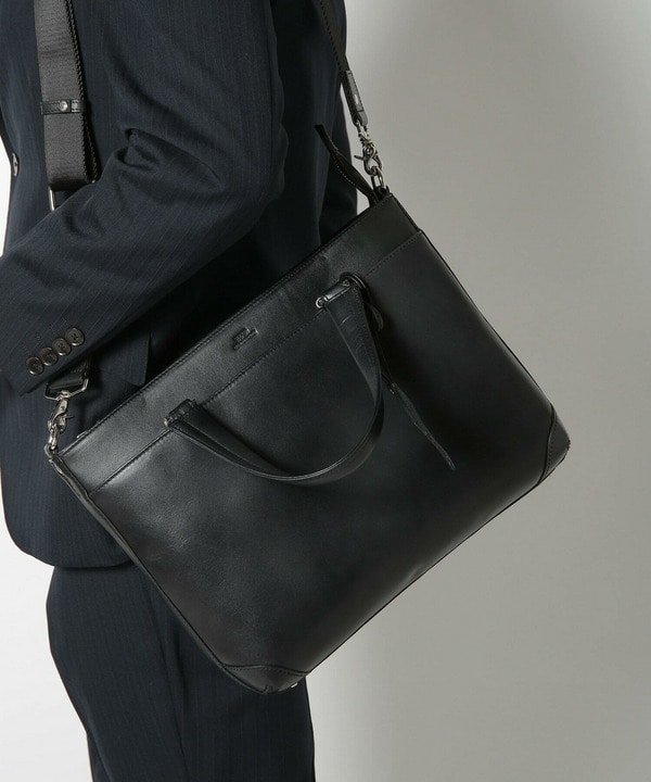 SEEKER/シーカー】別注ムラレザー2WAYブリーフケース｜メンズ