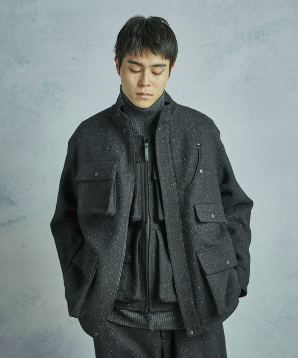 50th Anniv . 菊池武夫】HARRIS TWEED COLOR NEP BLOUSON｜メンズ