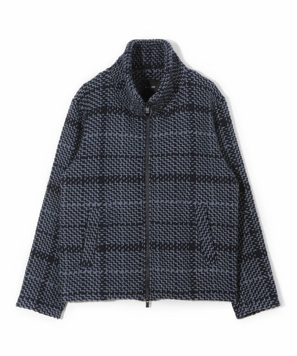 John Branigan/ジョン・ブラニガン】別注チェック柄ニット風ブルゾン