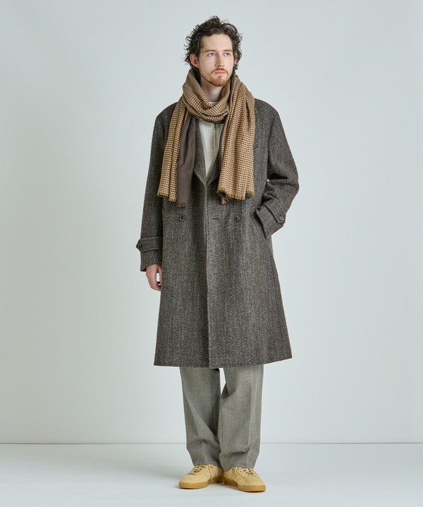 ヴィンテージツイードダブルブレステッドコート｜メンズファッション