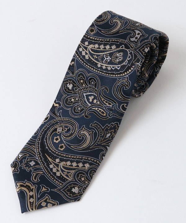 大柄ペイズリージャガード シルクネクタイ｜メンズファッション通販