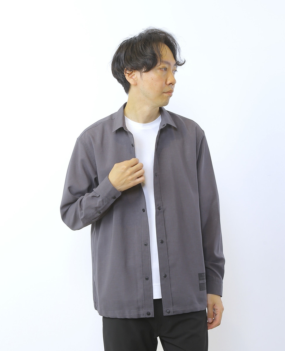 強撚ドットエア軽量カーデライクシャツ｜MEN'S MELROSE（メンズ