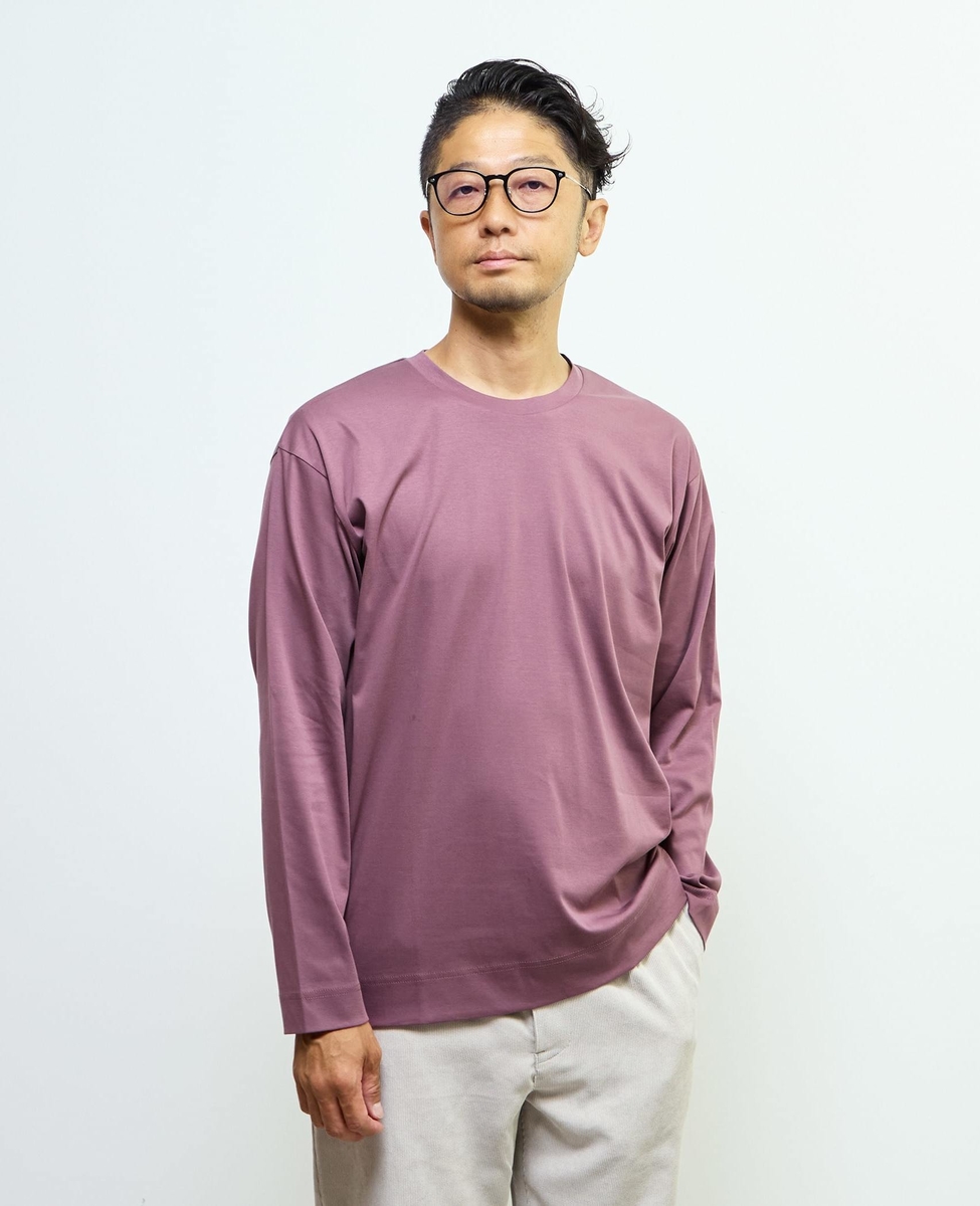 マーセライズドスムース クルーネックロングスリーブTシャツ｜MEN'S