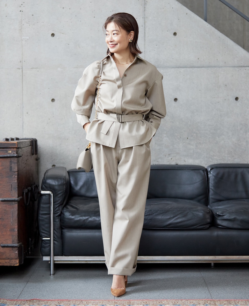 三尋木奈保×l'heritage martinique/ウールギャバオールインワン