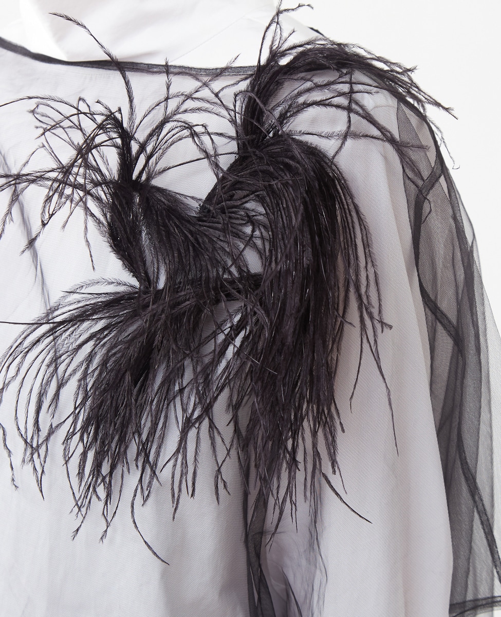 別注》【MARGE/マージ 】フェザー付チュールTOP｜martinique