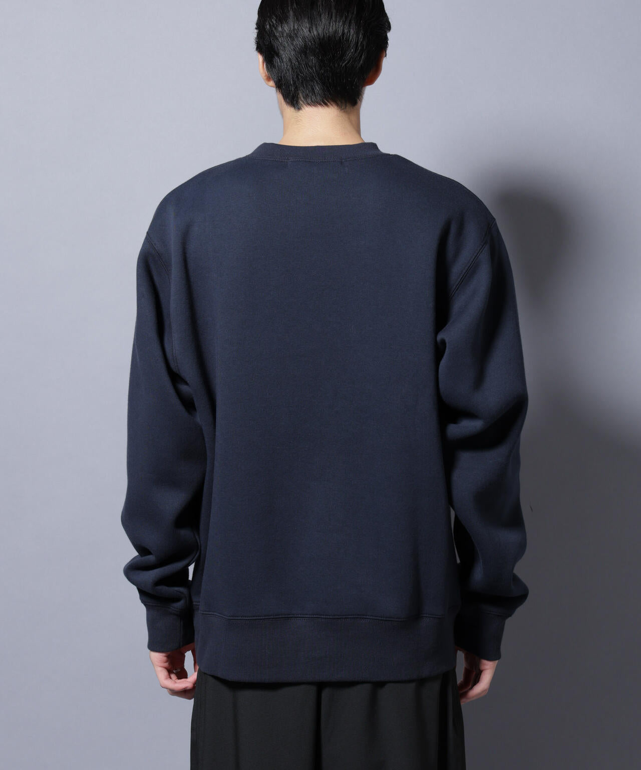 NJ/CLUB」裏起毛 ジャージークルーネックスウェット