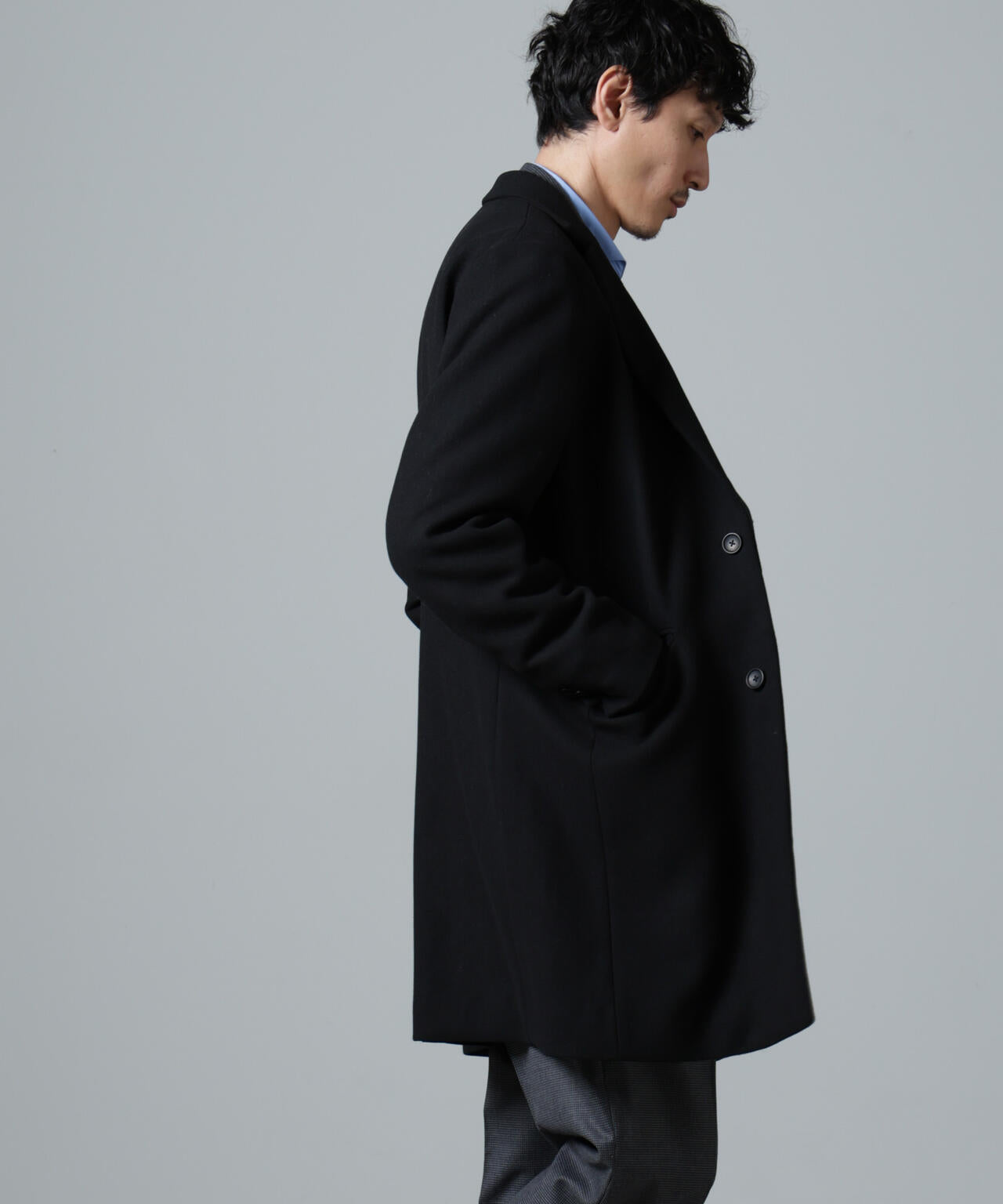 ウール ブレンド メルトン チェスター コート