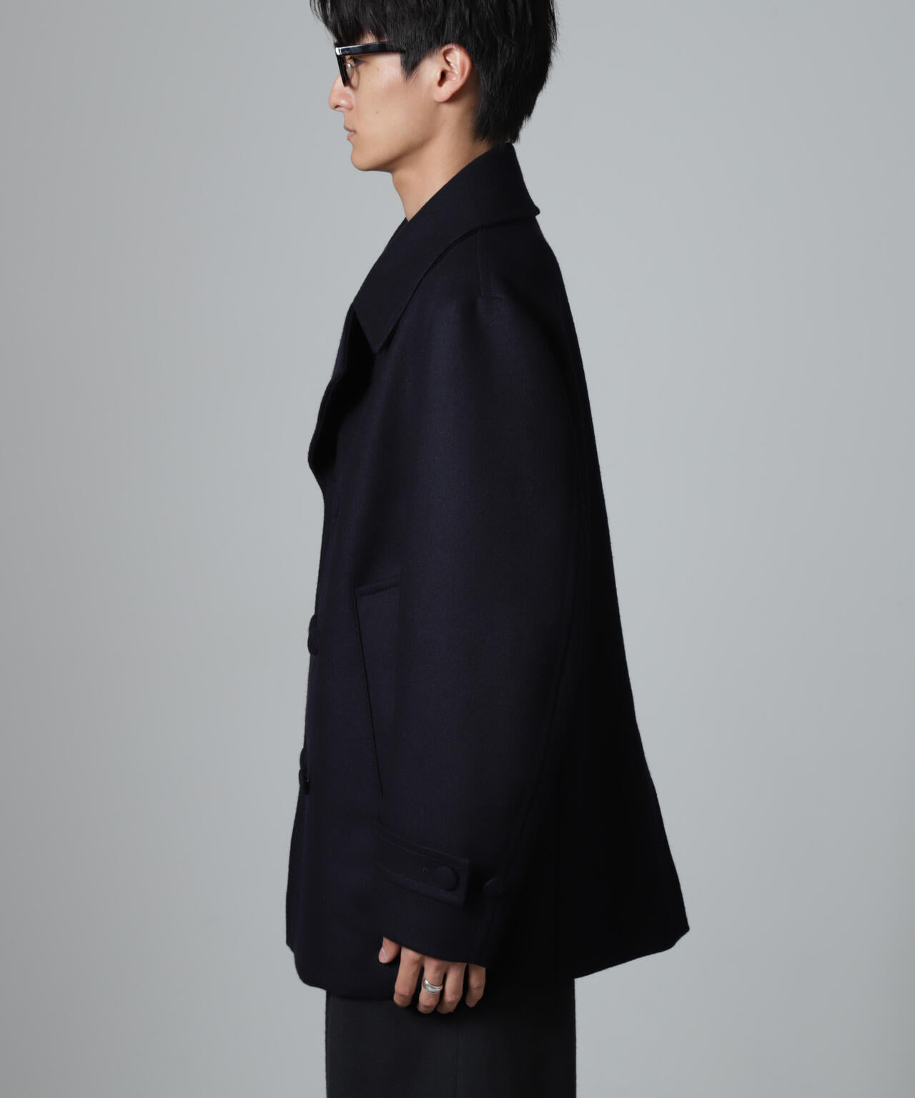 ハードプレス メルトン ボルドフィット メルトン ピーコート