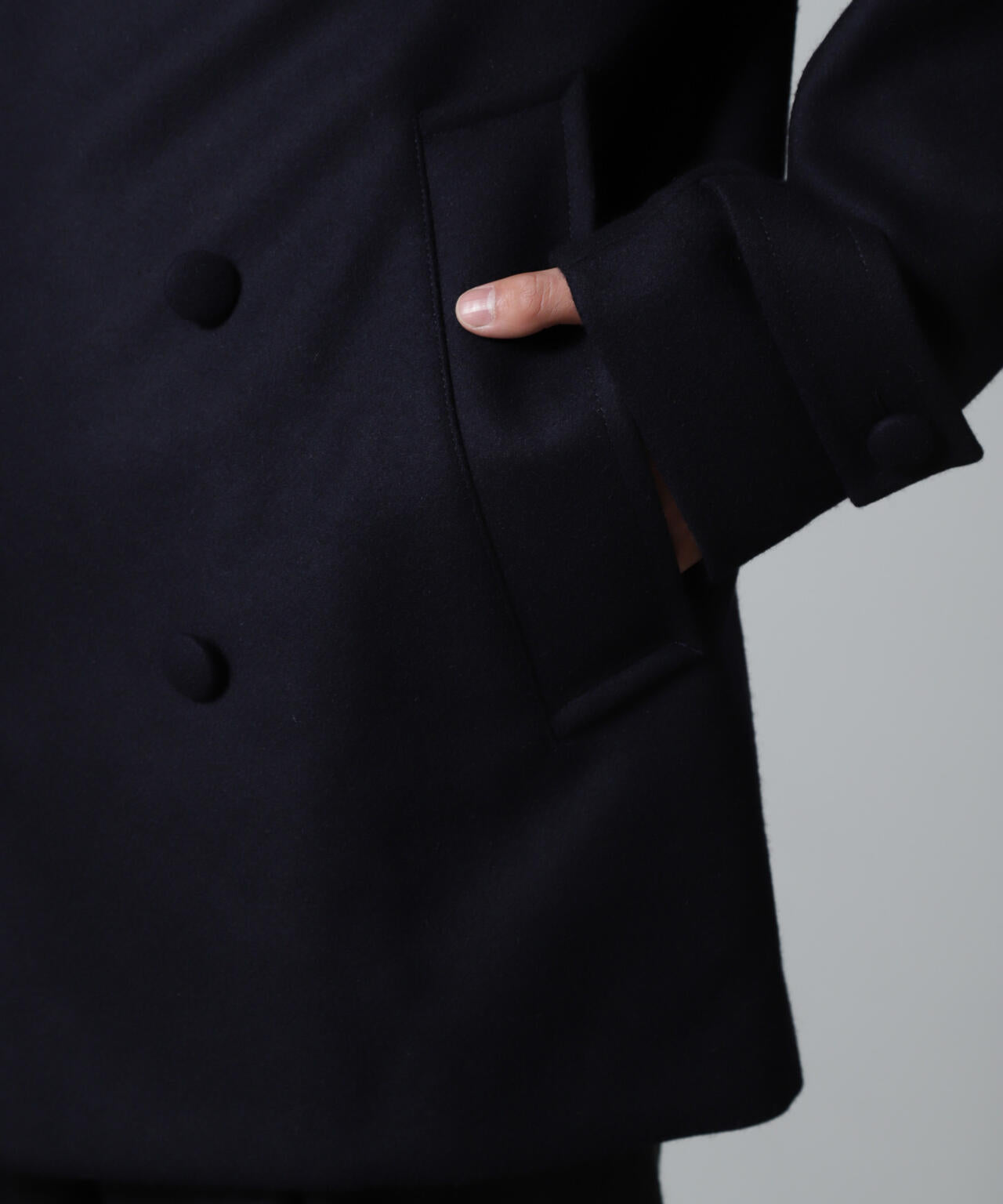 ハードプレス メルトン ボルドフィット メルトン ピーコート