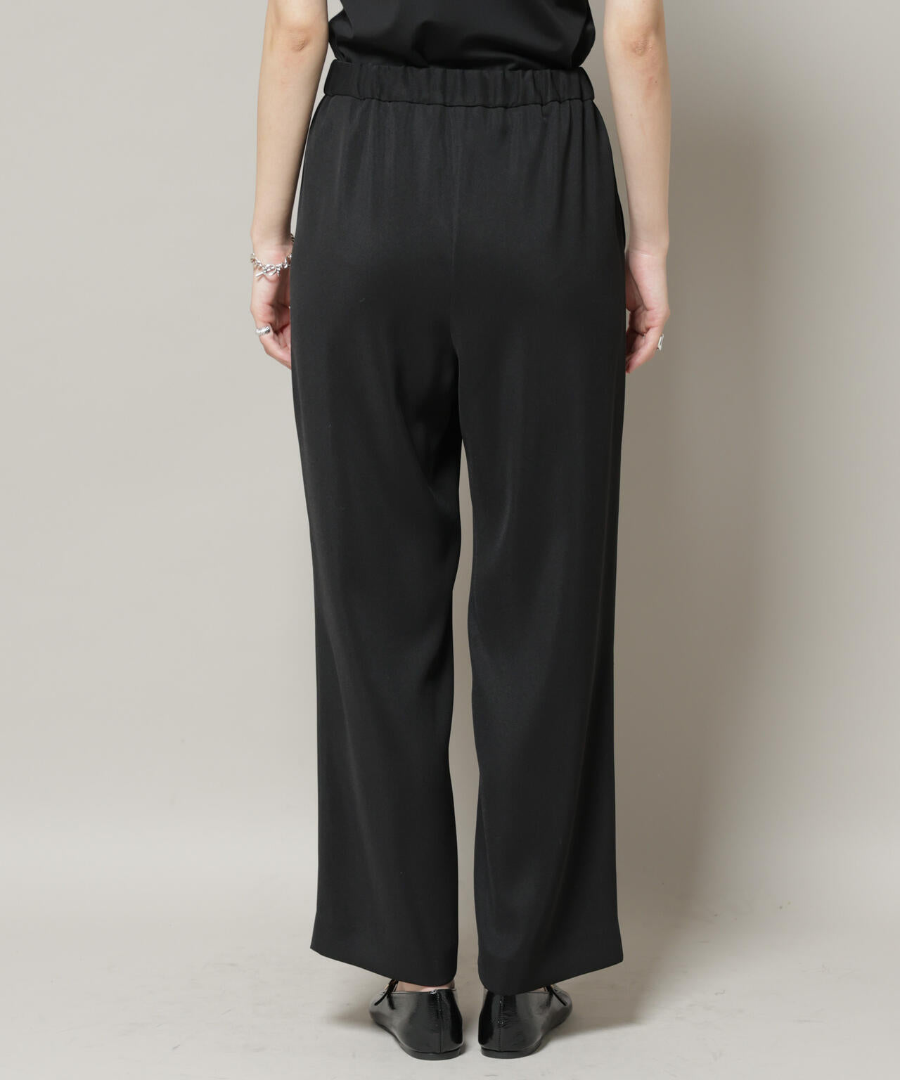 ダブルクロス ノースリーブ ブラウス ×パンツ セットアップ