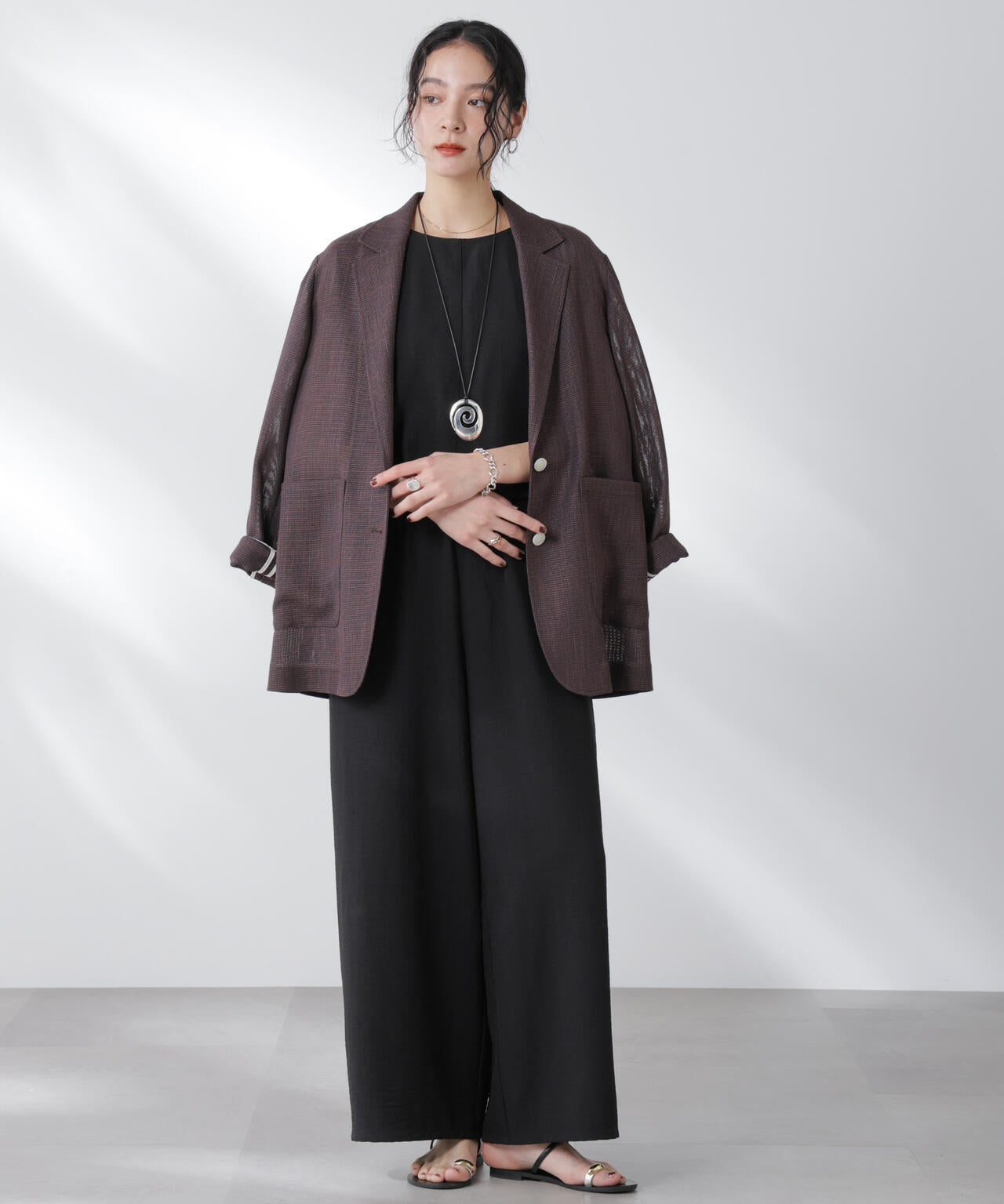 フレンチスリーブ オールインワン