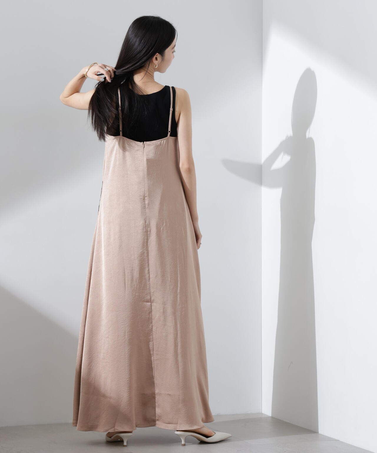 BAUM UND PFERDGARTEN / Crinkled Satin キャミソール ワンピース