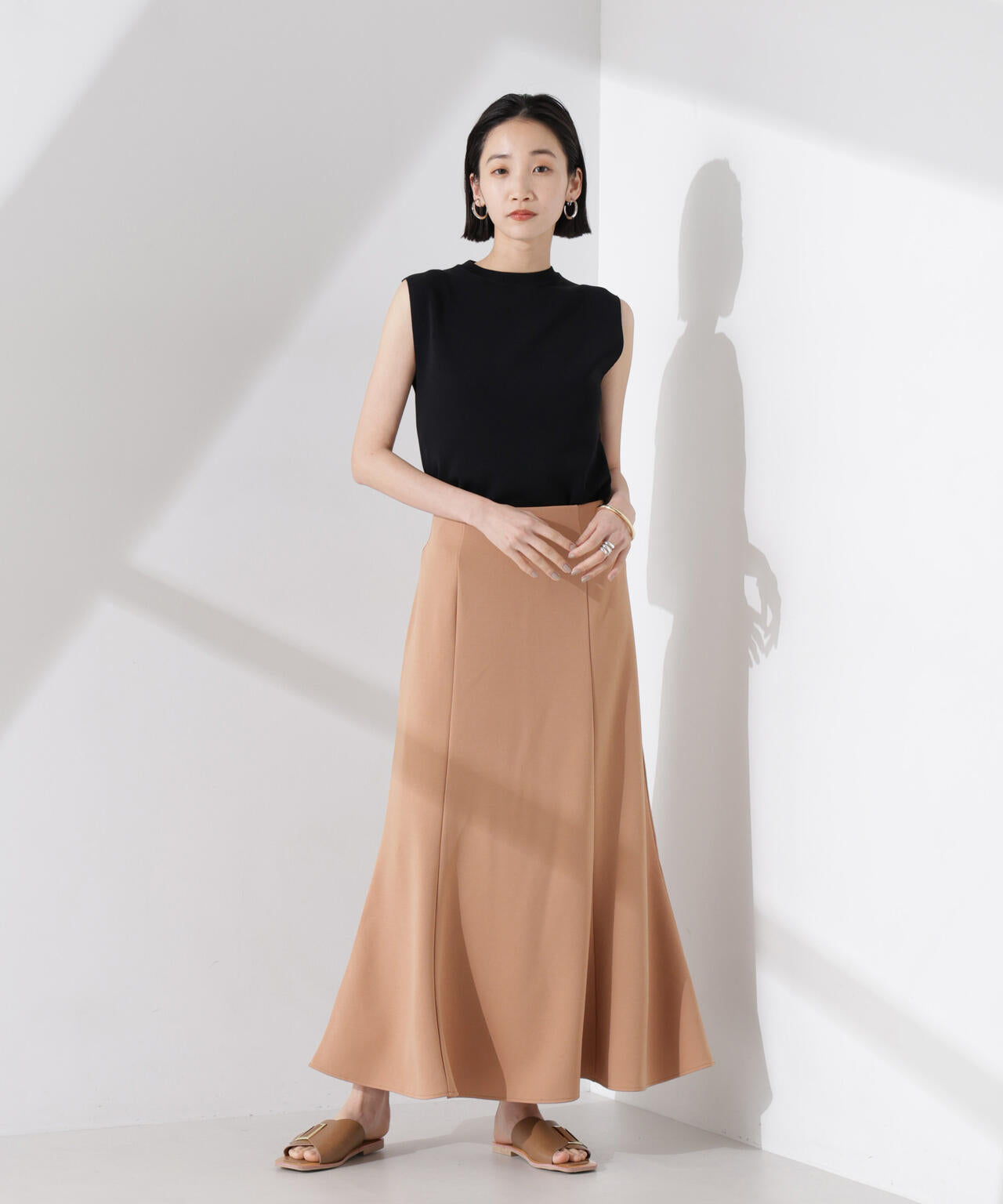 カット ジョーゼット フレアスカート（ セットアップ 可）